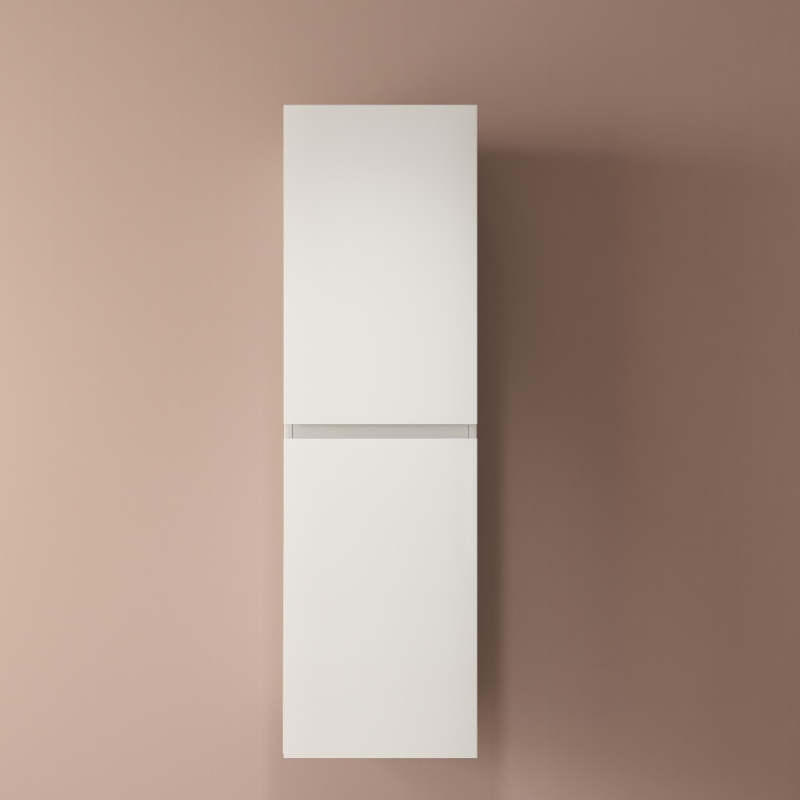 1350MM Gloss White MDF Tall Boy Bathroom Cabinet 2 Doors