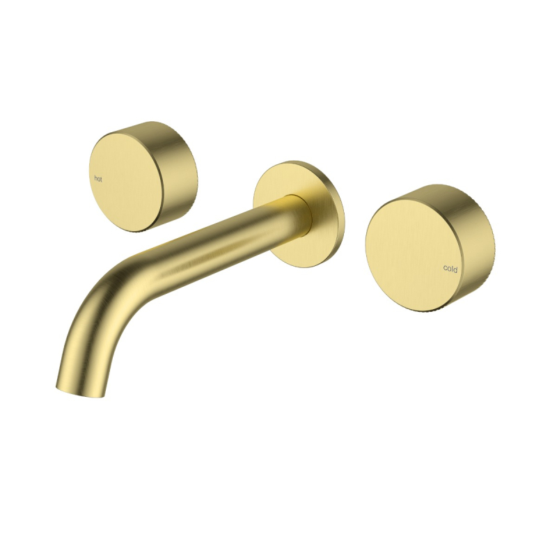 Hali 1/4 Turn C/D Wall Basin Set Brushed Gold