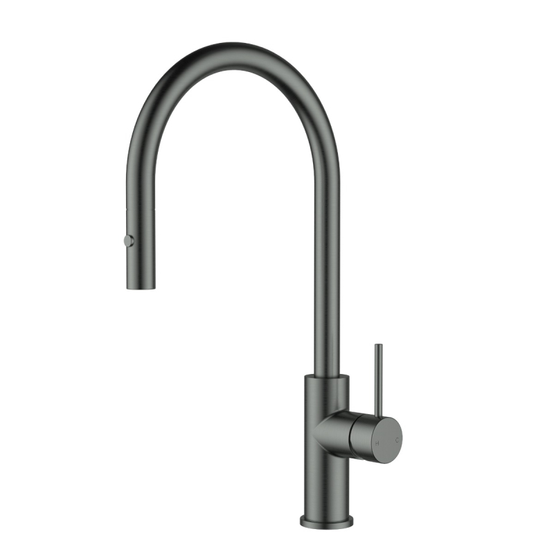Otus Slimline SS Gooseneck Pull-Out Sink Mixer Gun Metal