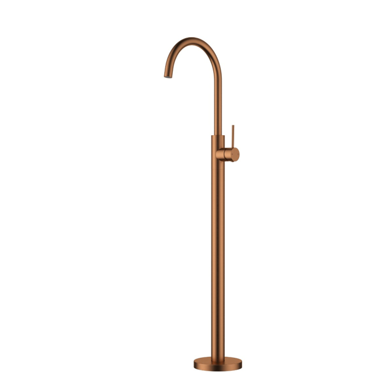 Otus Slimline  FreeStanding Bath Mixer Brushed Copper