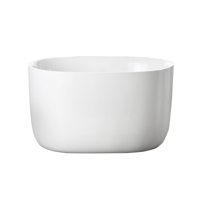 990X710X560mm Gloss White Agena Acylic Free Standing Mini Bath None Overflow 40mm Waste And Pipe Supplied