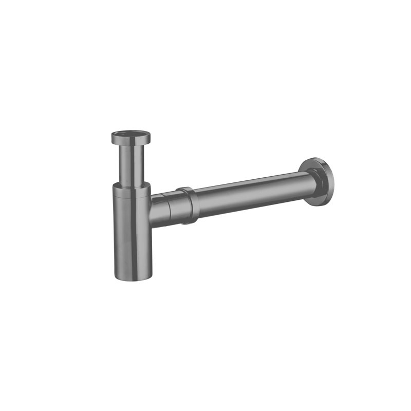 Rund Brass Bottle Trap Brushed Gun Metal