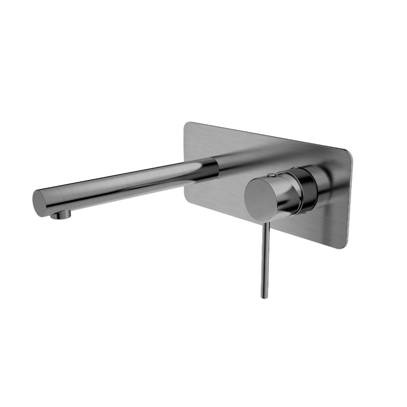 Round Wall/Basin Mixer/Wall Spout Brushed Nickel