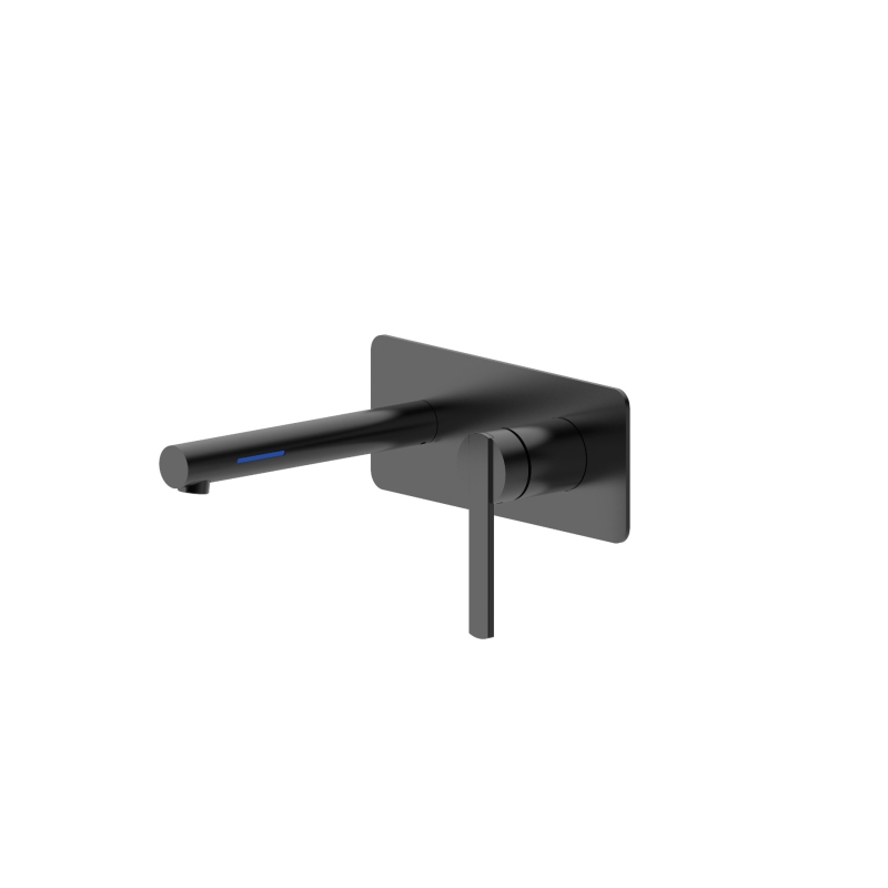 Matt Black Wall Basin Mixer With LED