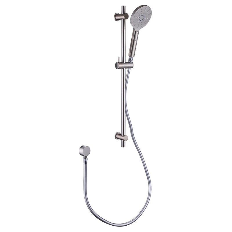 Rund Brass Brushed Nickel Sliding Rail With 3 Spray Function Hand Shower Head