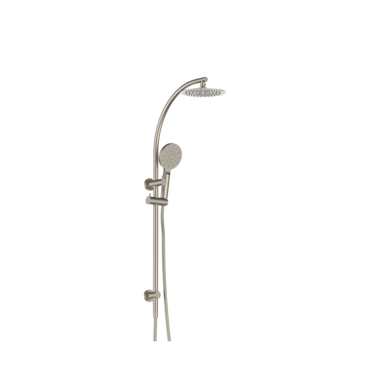 Rund Brushed Nickel Sliding Rail With 3 Spray Function Hand Shower