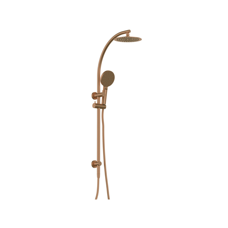 Rund Brushed Bronze Sliding Rail With 3 Spray Function Hand Shower