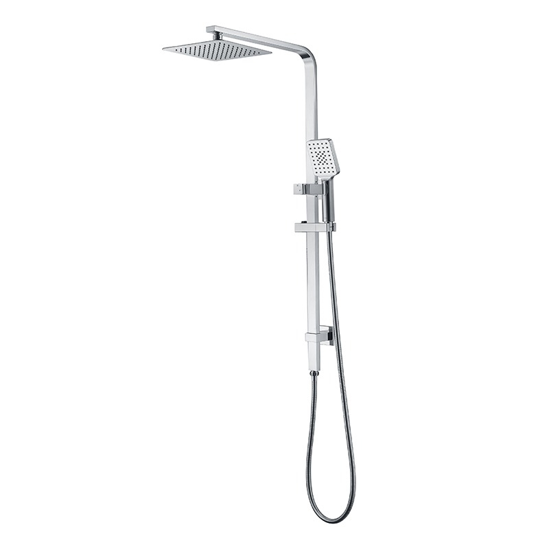 Eckig Chrome Sliding Rail With 3 Spray Function Hand Shower