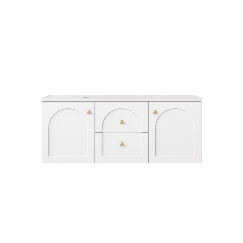 1190*455*470mm Matte White Chester Federation Wall Hung PVC Cabinet