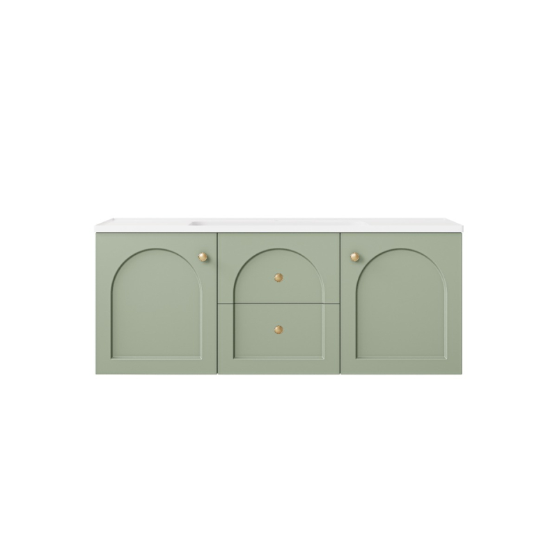1190*455*470mm Olive Green Chester Federation Wall Hung PVC Cabinet