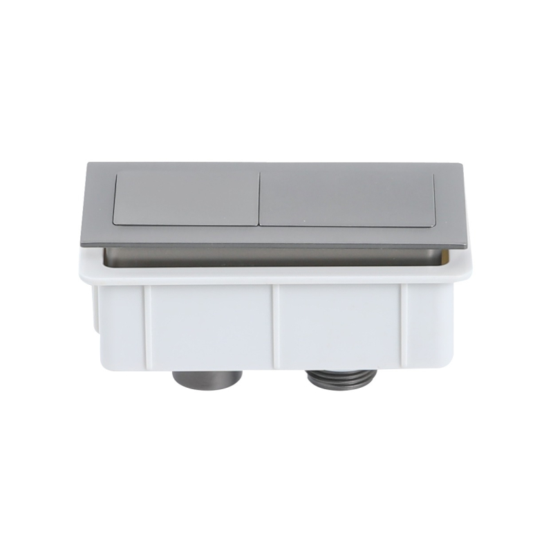Square Press Button Brushed Nickel