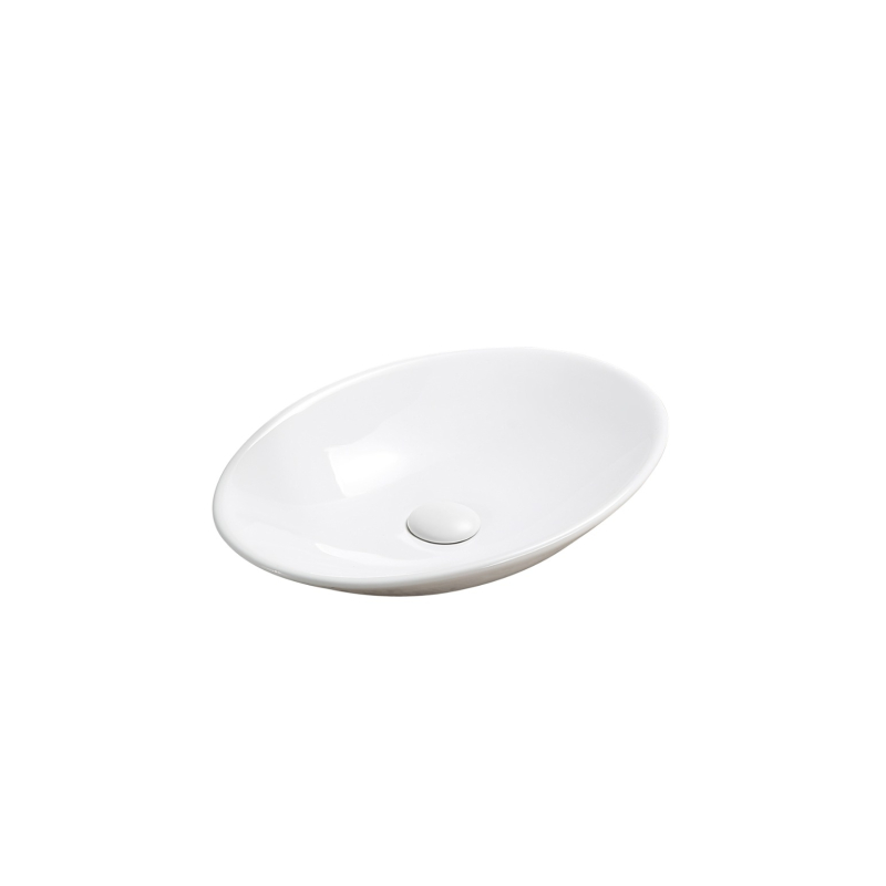 510*350*95mm Gloss WhiteCabrita Fine Ceramic Above Counter Basin No Overflow 32mm Waste