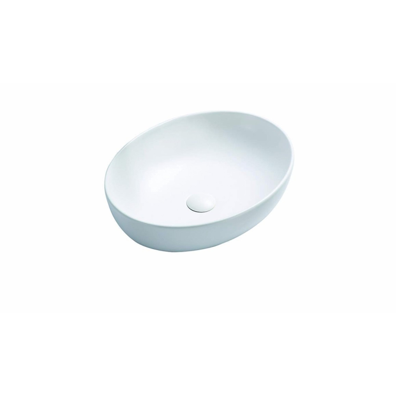 520*395*130mm Matt White Carey Fine Ceramic Above Counter Basin No Overflow 32mm Waste