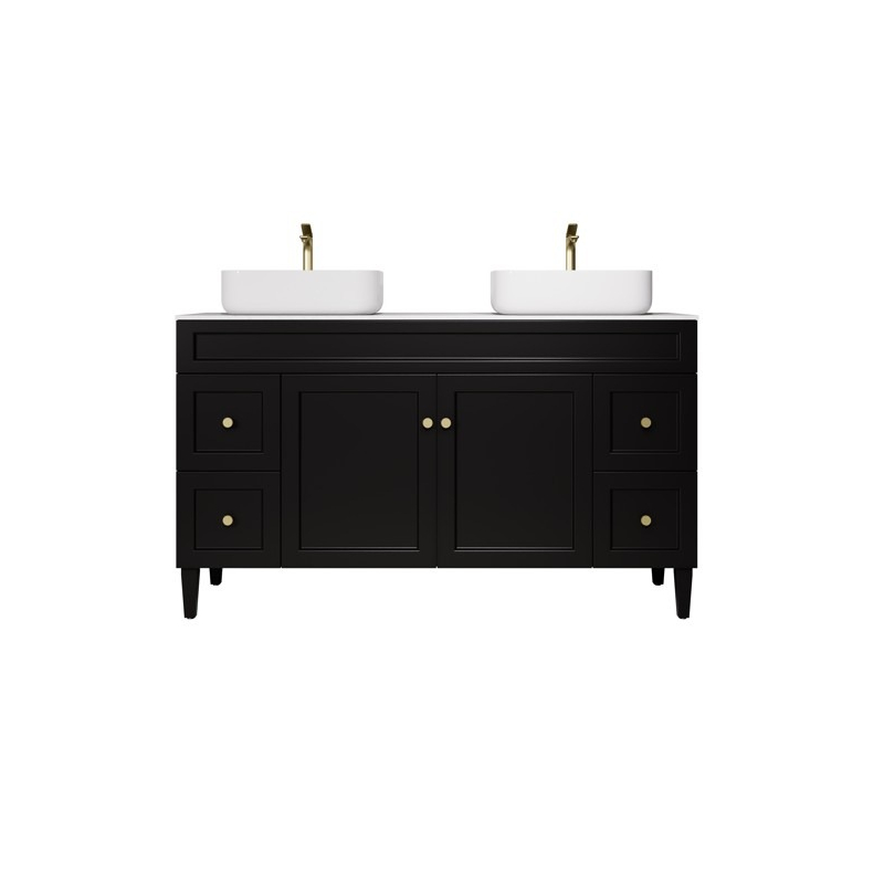 1490X455X860 Matte Black Harold Federation Free Standing PVC Cabinet