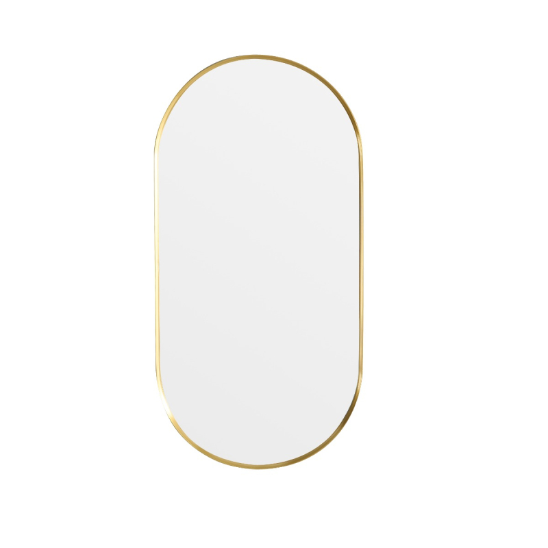 600X1500X35mm Brushed Gold Ellips Frame Mirror