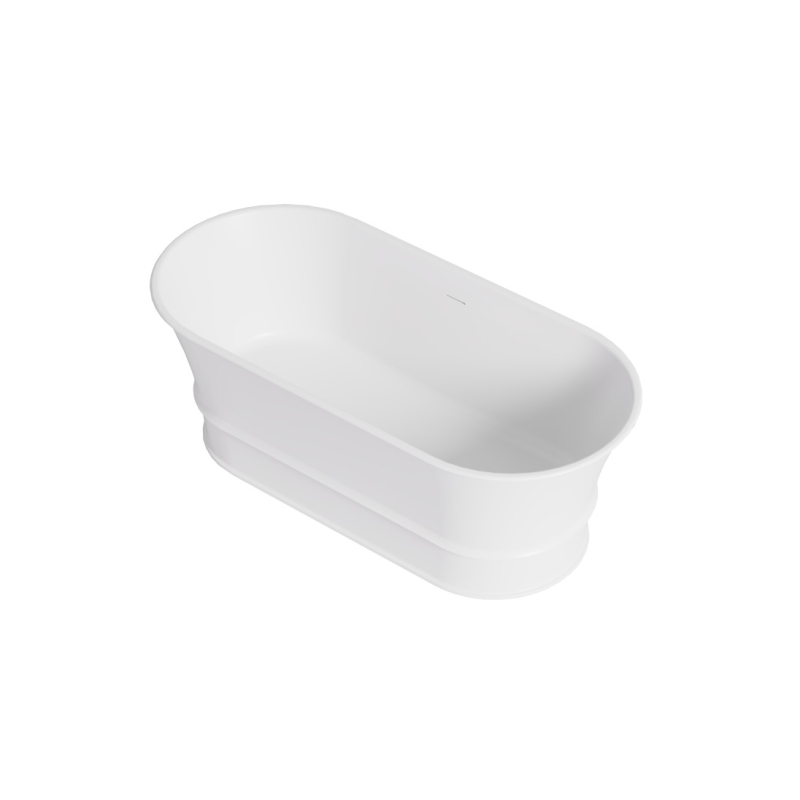 1500X700X680mm Matt White Harold Solid Surface Stone Bath