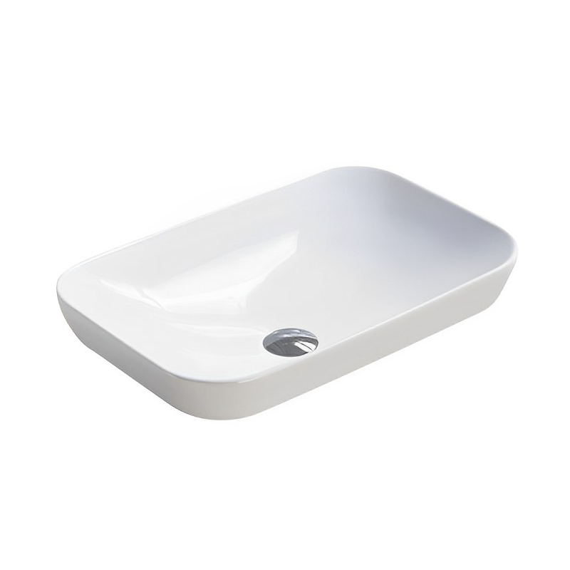 520*340*150mm Gloss White Kliff Fine Ceramic Insert Basin No Oerflow