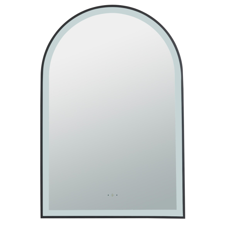 600(W)*900mm(H) Matte Black Ellips Framed LED Mirror