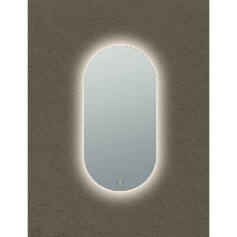 450(W)*900mm(H) Ellips LED Back Lit Mirror Pencil Edge