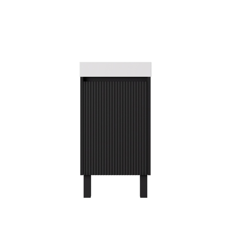 450*255*630mm Matte Black Crete Mini Free Standing PVC Cabinet