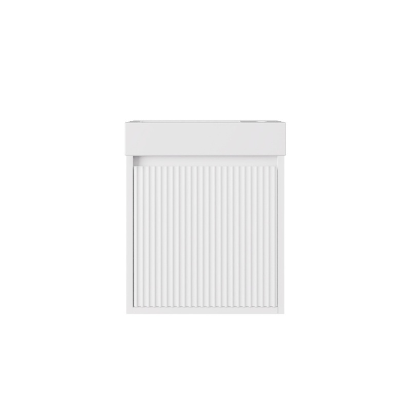 450x255x480mm Matte White Crete Mini Wall Hung PVC Cabinet