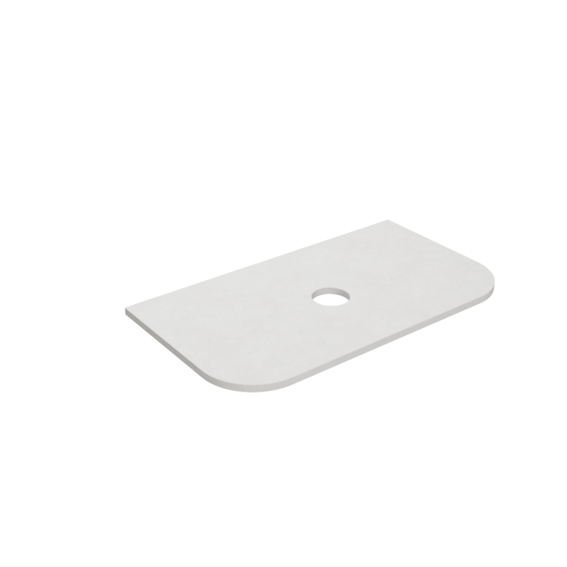 905X505X20mm Blanco White(WG034) Zero Silica Engineer Curve Stone Top
