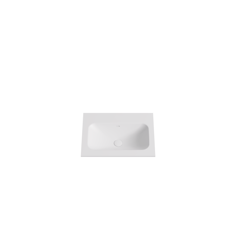 605X465X145 Matte White Chasey Solid Surface Stone Basin