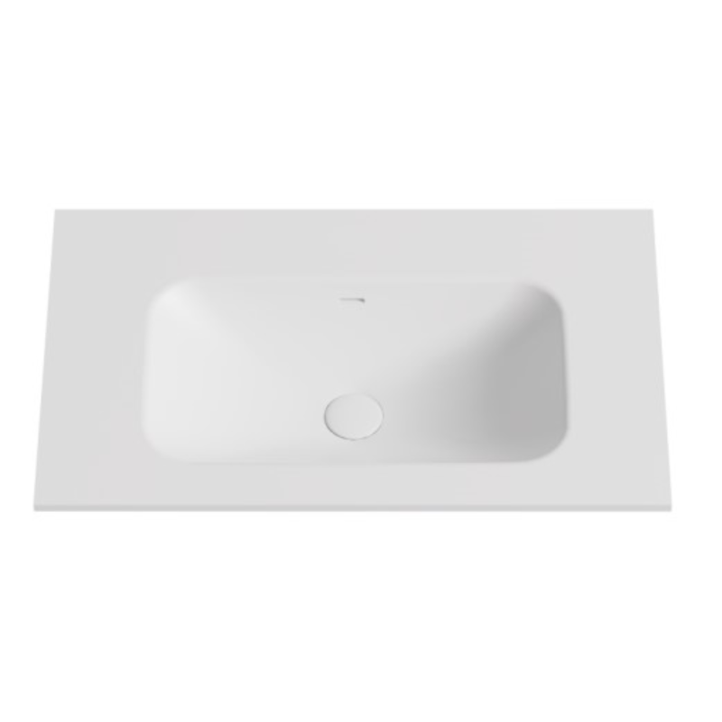 755X465X145 Matte White Chasey Solid Surface Stone Basin