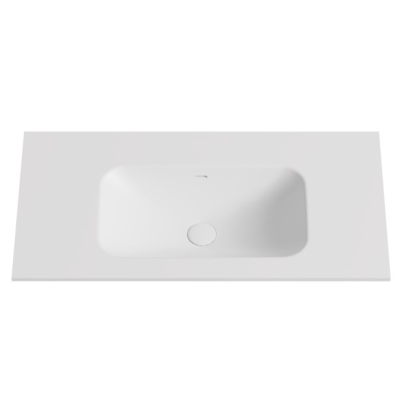 905X465X145 Matte White Chasey Solid Surface Stone Basin