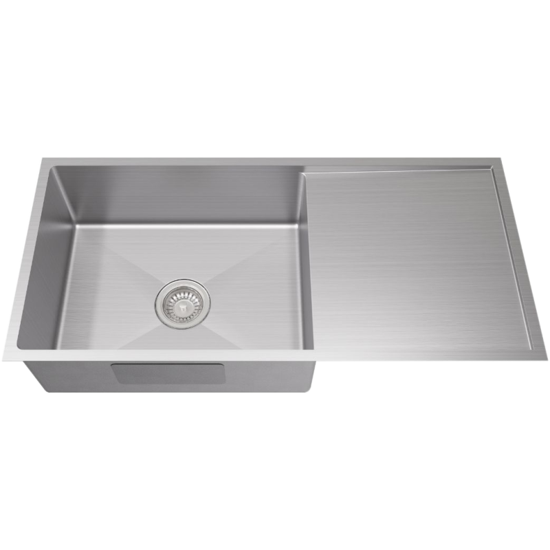 Bowl Size:540X400X230mm Overall Size:980X440X230mm Brushed Staineless Steel Kliff Hand Made Stainless Steel Sinks
