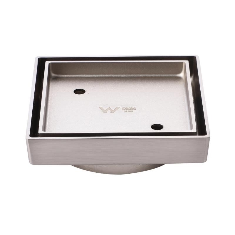 115*115*35mm Brushed Nickel Smart Tile Insert Floor Waste Shower Grate Drain(88mm outlet)