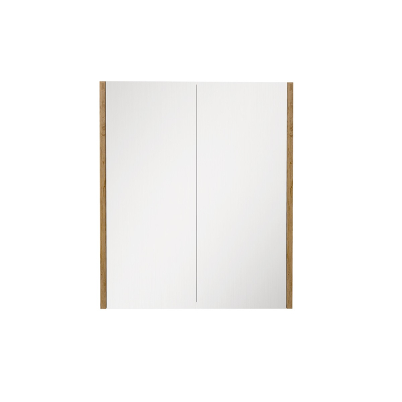 600×720×150mm Prime Oak Camden Pencil Edge Shaving Cabinet