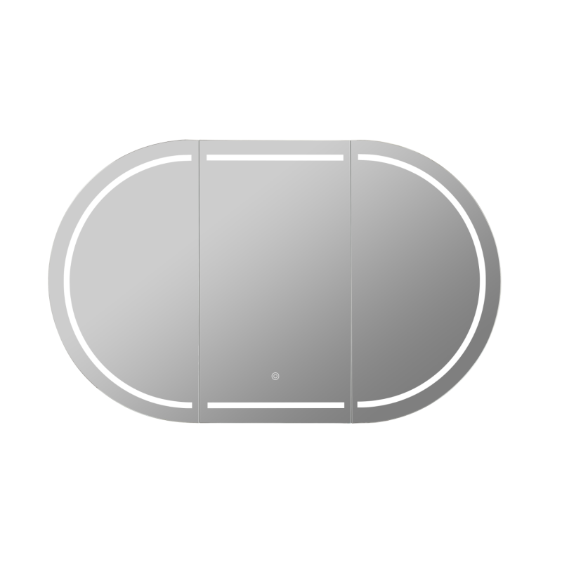 1200X750X155mm Allison Pill LED Shaving Cabinet Matte Black