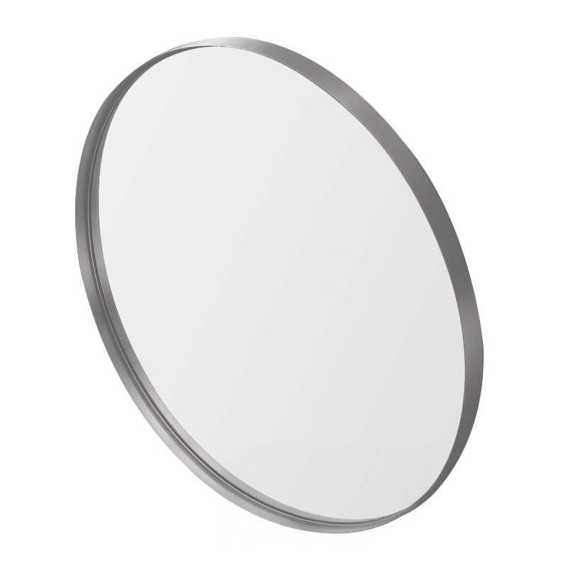 800X800X35mm Burshed Nickel Orbis Frame Mirror