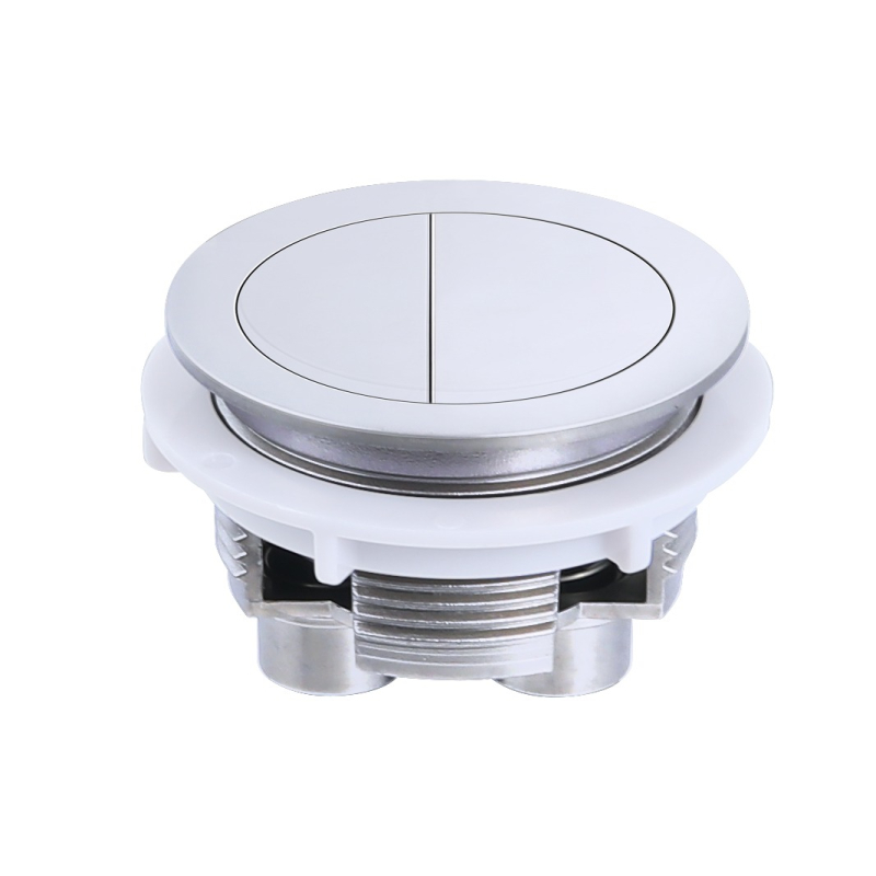 Round Press Button Chrome