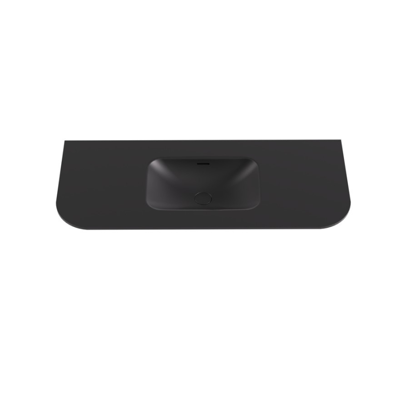 1205X505X140 Matte Black Aruro Solid Surface Stone Basin