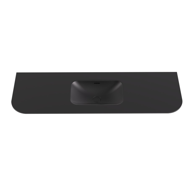 1505X505X140 Matte Black Aruro Solid Surface Stone Basin