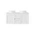 1190*455*560mm Matte White Archill Federation Wall Hung Ensuite PVC Cabinet Double Bowel