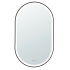 450(W)*900mm(H) Matte Black Ellips Framed LED Mirror