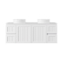 1490*455*560mm Matte White Archill Federation Wall Hung Ensuite PVC Cabinet Double Bowel