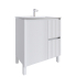 750mm Brio Matte White 2PAC Coating PVC Freestanding Elegant Wave-Like Fluted Design Bathroom Vanity Cabinet Only
