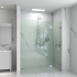 10mm Wall to Wall Frameless Shower Screens, 3 Panel, Pivot Door