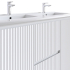 1200mm Brio Fluted Design PVC Matte White Freestanding Elegant Wave-Like Bathroom Vanity Cabinet Only