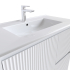 900mm Brio Matte White 2PAC Coating PVC Freestanding Elegant Wave-Like Fluted Design Bathroom Vanity Cabinet Only