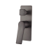 Square Brushed Gun Metal Grey Wall Mixer With Diverter