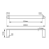 Black Towel Rail 300mm