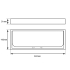 Black Glass Shelf 600mm