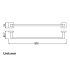 Chrome Single Towel Rail 800mm