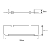 Chrome Glass Shelf Holder 500mm