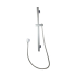 Square Chrome Wall Mounted Sliding Rail with Water Hose & Wall Connector Only